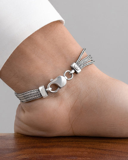 Venice Bridge Italian 925 Sterling Silver Bracelet – 7mm Wide, Lobster Clasp, Sizes 6–10, Made in Italy