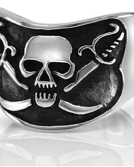 Pirate Ring – Solid 925 Sterling Silver Skull Symbol Jewelry