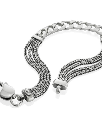 Venice Bridge Italian 925 Sterling Silver Bracelet – 7mm Wide, Lobster Clasp, Sizes 6–10, Made in Italy