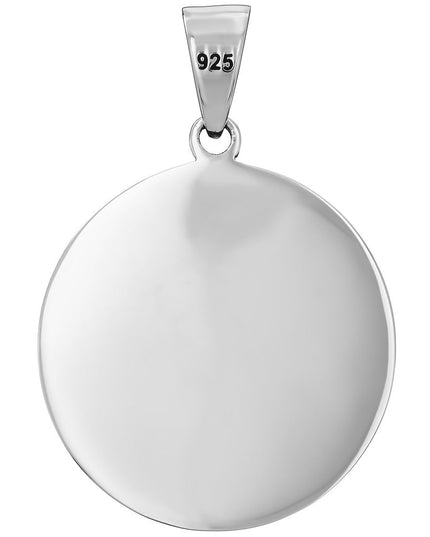 Sterling Silver Bitcoin Pendant – Solid 925 BTC Jewelry (28.8mm)