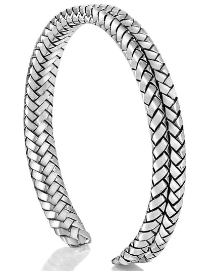 Two Line Cuff Bracelet – Solid 925 Sterling Silver Unisex Design