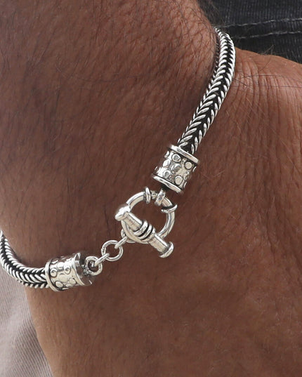 Charming Sterling Silver Bracelet – Solid 925 Toggle Clasp, Unisex, 3.5mm & 5mm (6.5–10”)
