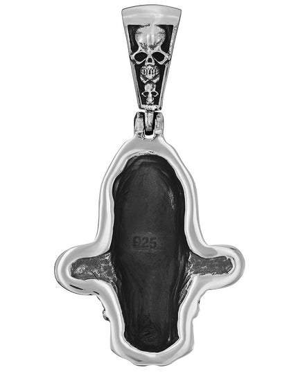 Gothic Hat Skull Pendant – 925 Sterling Silver, 1.05” x 1.39”, Unisex, Edgy Statement Jewelry, Gift Included