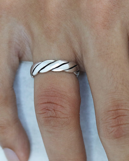 Saturn Ring 925 Sterling Silver Band – 5mm Width, 4–6g, Unisex Sizes 7–15