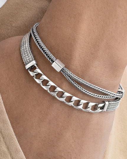 Venice Bridge Italian 925 Sterling Silver Bracelet – 7mm Wide, Lobster Clasp, Sizes 6–10, Made in Italy