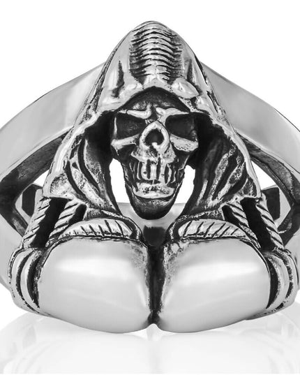 Boxing Gloves Skull Ring – 925 Sterling Silver Biker Jewelry for Men