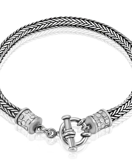 Charming Sterling Silver Bracelet – Solid 925 Toggle Clasp, Unisex, 3.5mm & 5mm (6.5–10”)