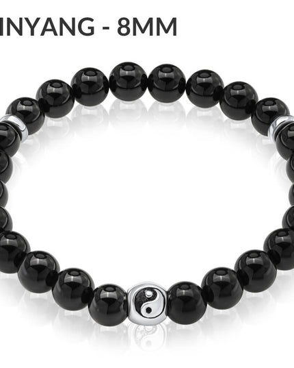 Onyx Beads Bracelet – Elegant Unisex 925 Sterling Silver Beaded Jewelry, 6/8/10MM, Gemstone Bracelet for Men & Women