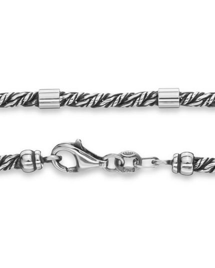 Rimini Style Italian 925 Sterling Silver Chain Necklace – Men’s Italian Silver Necklace, Lobster Lock, 18–30 Inch, 23–39g, Made in Italy