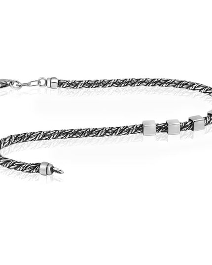 Feminine Genoa Bracelet or Anklet – 925 Sterling Silver Italian Silver Jewelry, 7–10 Inch, Handmade Gift Included