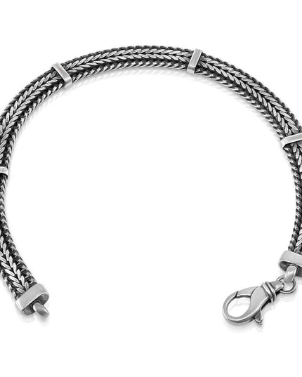 Classic Milan Italian 925 Sterling Silver Bracelet – 6.6mm Wide, Lobster Clasp, Sizes 7–10, Made in Italy