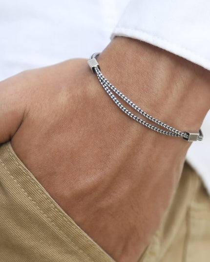 Venice Flow Italian 925 Sterling Silver Bracelet – 2.9mm Wide, Lobster Clasp, Sizes 7–9.5, Made in Italy