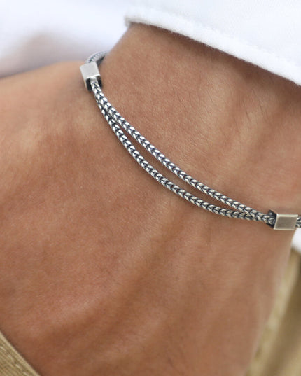 Venice Flow Italian 925 Sterling Silver Bracelet – 2.9mm Wide, Lobster Clasp, Sizes 7–9.5, Made in Italy