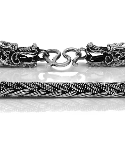 Dragon Chain 925 Sterling Silver Necklace – 5.5mm Thick, Multiple Lengths 18–30", Made in Thailand