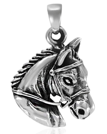 Horse Pendant – Solid 925 Sterling Silver Equestrian Jewelry