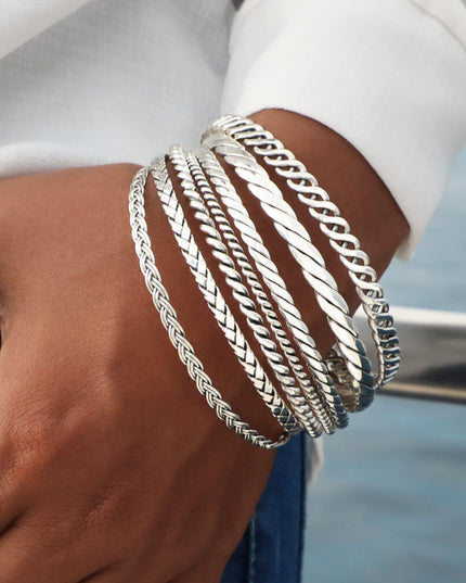 Silver Planets 925 Sterling Silver Women’s Bangles – Planet-Inspired Designs (Mercury, Venus, Mars, Jupiter, Saturn, Uranus, Neptune), Multiple Sizes