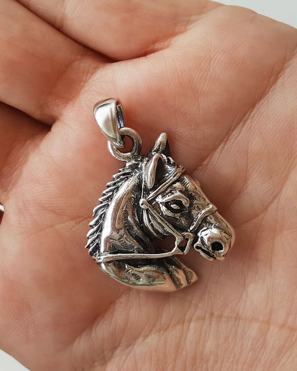 Horse Pendant – Solid 925 Sterling Silver Equestrian Jewelry