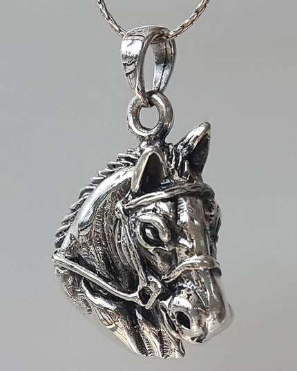 Horse Pendant – Solid 925 Sterling Silver Equestrian Jewelry