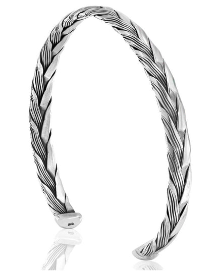 Slim Cuff Bracelet – Solid 925 Sterling Silver Unisex Design