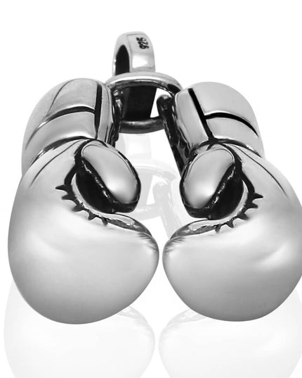 Sterling Silver Boxing Gloves Pendant – Solid 925, One Glove or Two Gloves