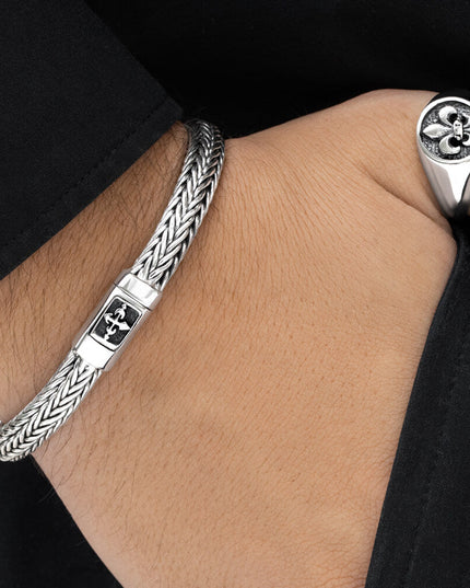 Fleur-de-Lis 925 Sterling Silver Ring – 13mm Design, Unisex, Sizes 7–15, Made in Thailand