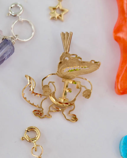 Florida Gators Charm – Vintage 14K Gold Football Mascot by Michael Anthony