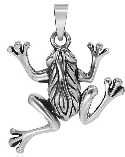 Frog 925 Sterling Silver Pendant – 30x22mm, 5.5g, Made in Thailand
