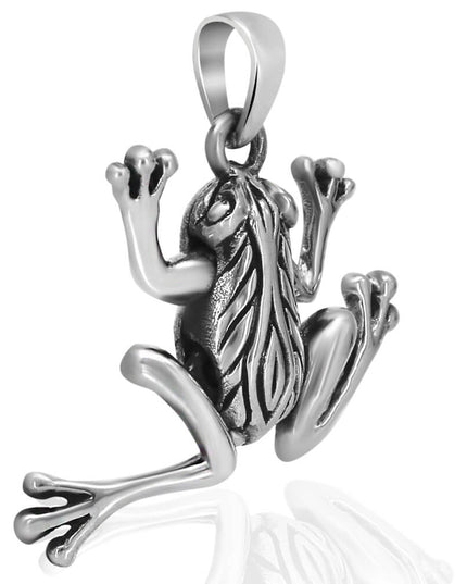 Frog 925 Sterling Silver Pendant – 30x22mm, 5.5g, Made in Thailand