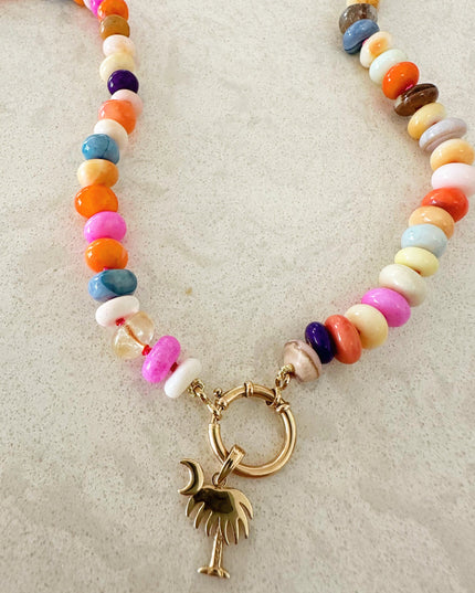 14K Gold Charleston Charm – Palmetto Tree & Moon Pendant, 1.5" Vintage Jewelry