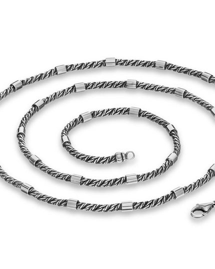 Rimini Style Italian 925 Sterling Silver Chain Necklace – Men’s Italian Silver Necklace, Lobster Lock, 18–30 Inch, 23–39g, Made in Italy