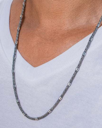 Rimini Style Italian 925 Sterling Silver Chain Necklace – Men’s Italian Silver Necklace, Lobster Lock, 18–30 Inch, 23–39g, Made in Italy