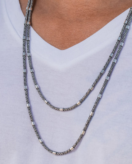 Rimini Style Italian 925 Sterling Silver Chain Necklace – Men’s Italian Silver Necklace, Lobster Lock, 18–30 Inch, 23–39g, Made in Italy