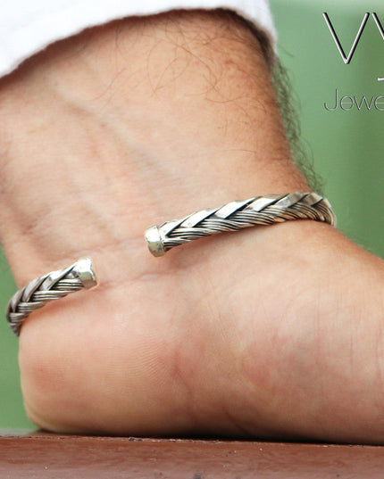 Slim Cuff Bracelet – Solid 925 Sterling Silver Unisex Design