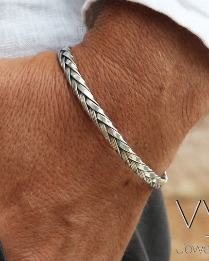 Slim Cuff Bracelet – Solid 925 Sterling Silver Unisex Design