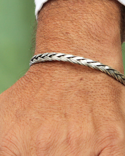 Slim Cuff Bracelet – Solid 925 Sterling Silver Unisex Design