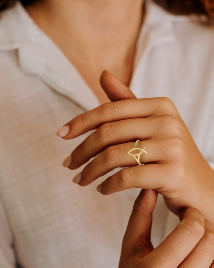 Gold Christian Fish Ichthys Ring – 10k/14k Yellow, Rose & White Gold