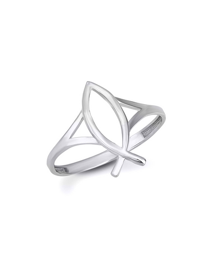 Gold Christian Fish Ichthys Ring – 10k/14k Yellow, Rose & White Gold