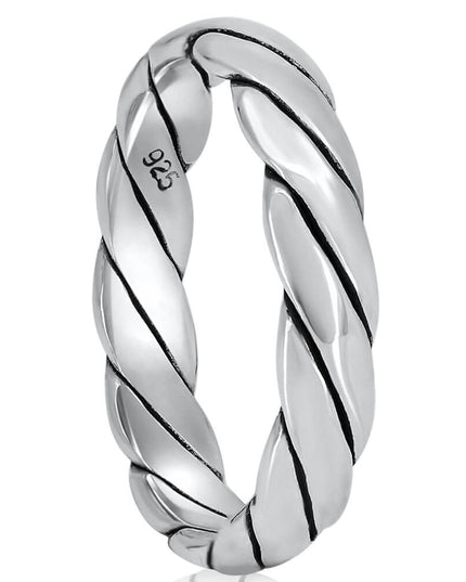 Saturn Ring 925 Sterling Silver Band – 5mm Width, 4–6g, Unisex Sizes 7–15