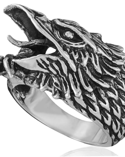 Wild Vulture Eagle Ring – 925 Sterling Silver Men’s Statement Ring, Handmade Symbol of Power & Grace