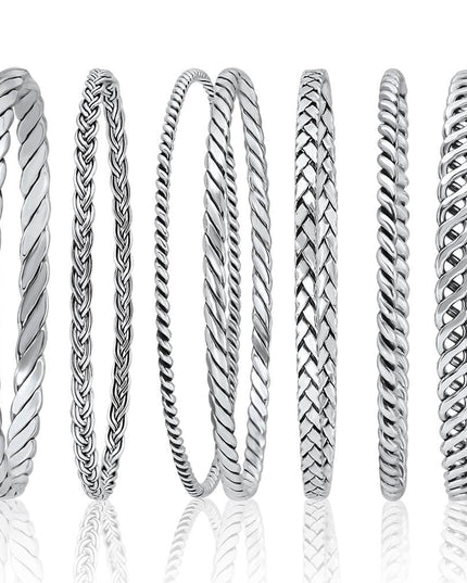 Silver Planets 925 Sterling Silver Women’s Bangles – Planet-Inspired Designs (Mercury, Venus, Mars, Jupiter, Saturn, Uranus, Neptune), Multiple Sizes