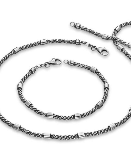Rimini Style Italian 925 Sterling Silver Chain Necklace – Men’s Italian Silver Necklace, Lobster Lock, 18–30 Inch, 23–39g, Made in Italy