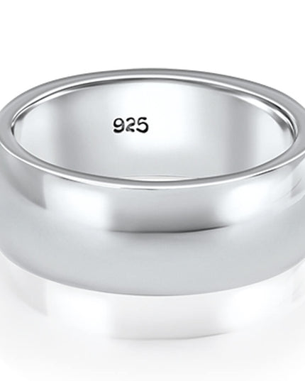 Classic Sterling Silver Band Ring – Solid 925 Silver Wedding Band, 4mm & 8mm Unisex Rings for Men & Women