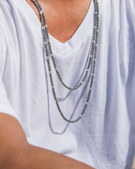 Rimini Style Italian 925 Sterling Silver Chain Necklace – Men’s Italian Silver Necklace, Lobster Lock, 18–30 Inch, 23–39g, Made in Italy