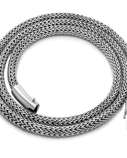 Sterling Lasso Necklace – Solid 925 Sterling Silver Chain for Men