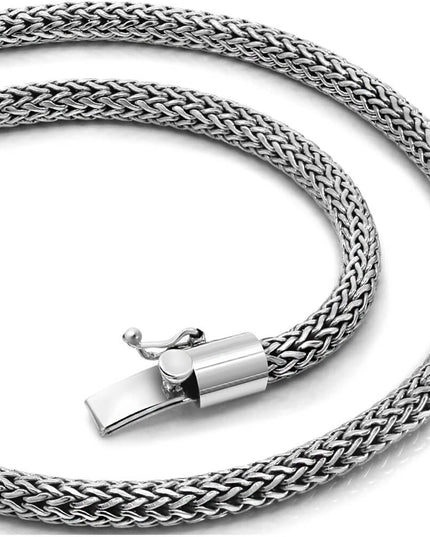 Sterling Lasso Necklace – Solid 925 Sterling Silver Chain for Men