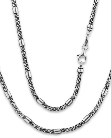 Rimini Style Italian 925 Sterling Silver Chain Necklace – Men’s Italian Silver Necklace, Lobster Lock, 18–30 Inch, 23–39g, Made in Italy
