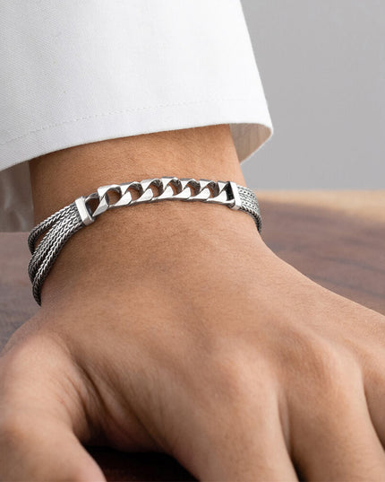 Venice Bridge Italian 925 Sterling Silver Bracelet – 7mm Wide, Lobster Clasp, Sizes 6–10, Made in Italy