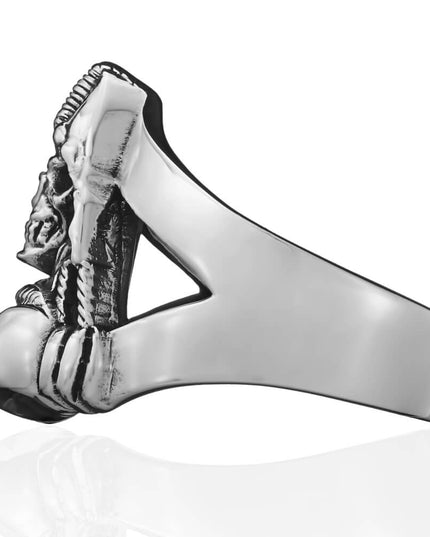 Boxing Gloves Skull Ring – 925 Sterling Silver Biker Jewelry for Men