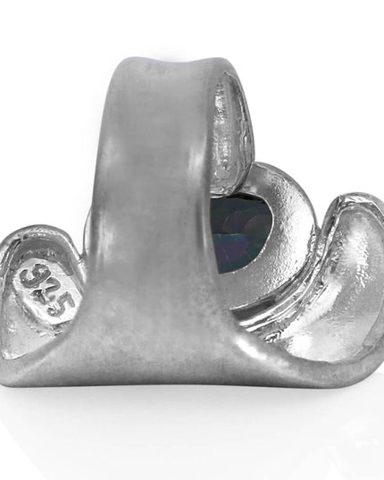 Rainbow Silver 925 Sterling Silver Women’s Ring with Mystic Quartz – 25mm Length, Free Size