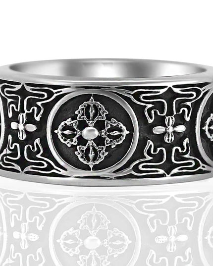 Bottony Ring – Solid 925 Sterling Silver Men’s Statement Band